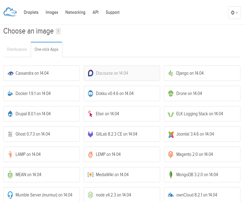 Create Droplets One Click-App