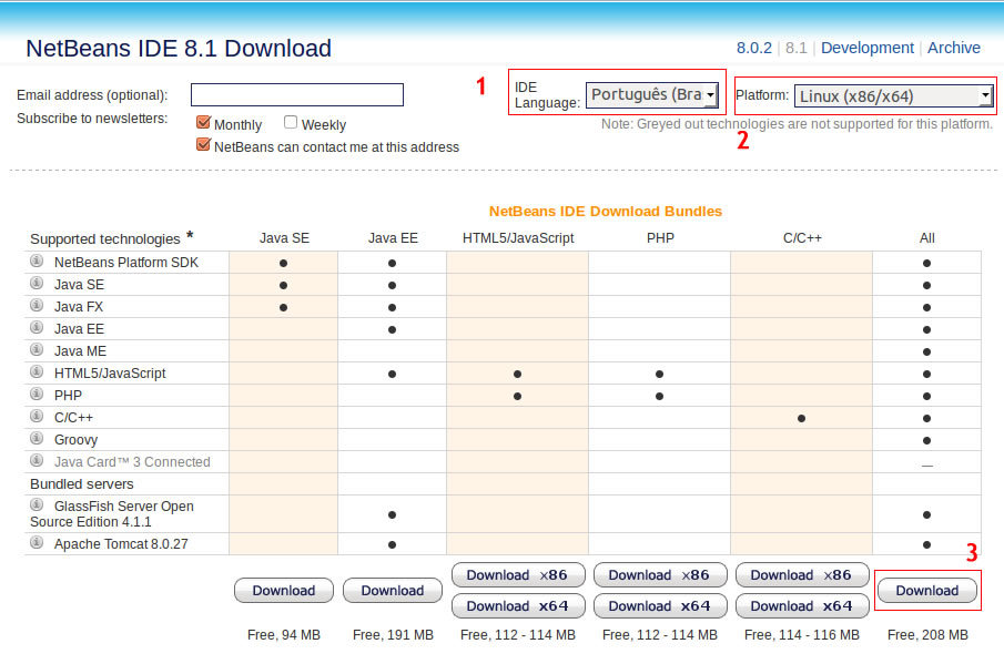 Baixar o Netbeans três passos