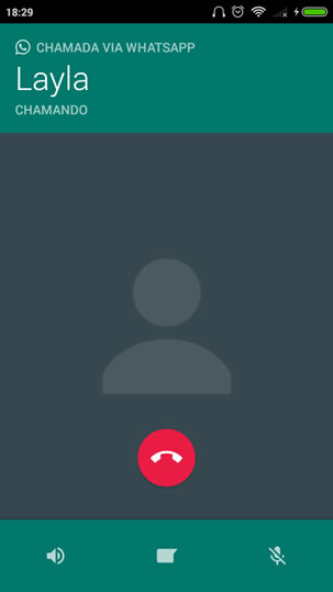 Chamando um contato via WhatsApp