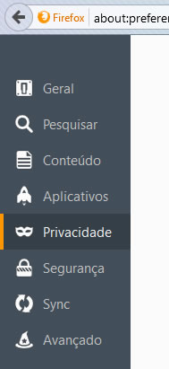 Privacidade do Firefox