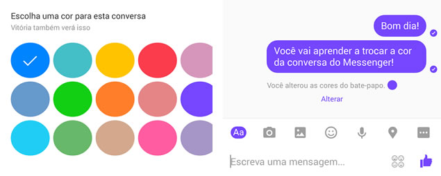 Texto modificado no Android